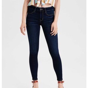 AE Dark Wash Skinny Jeans Mid Rise